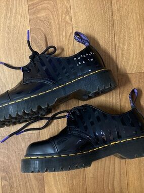 Dr Martens WEDNESDAY 1461 BEX WDN 3-Eye Shoes, Size UK 4 EU 37 US 5/6 Black Goth